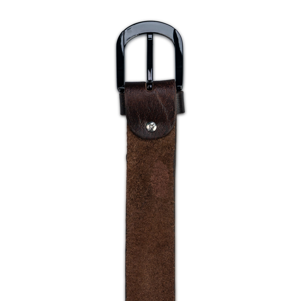 Brown Leather Belt – Black Buckle