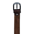 Brown Leather Belt – Black Buckle