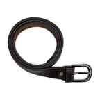 Brown Leather Belt – Black Buckle