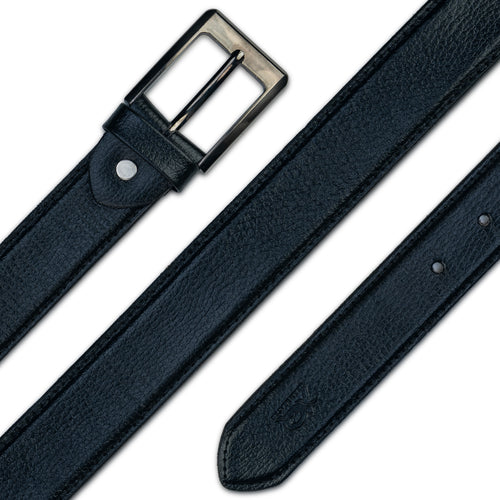 Brown Leather Belt – Black Buckle