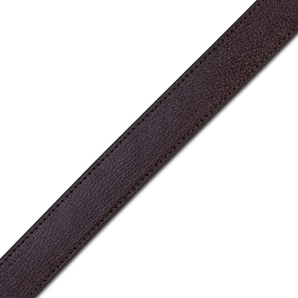 Dark Brown Leather Belt – Silver Buckle