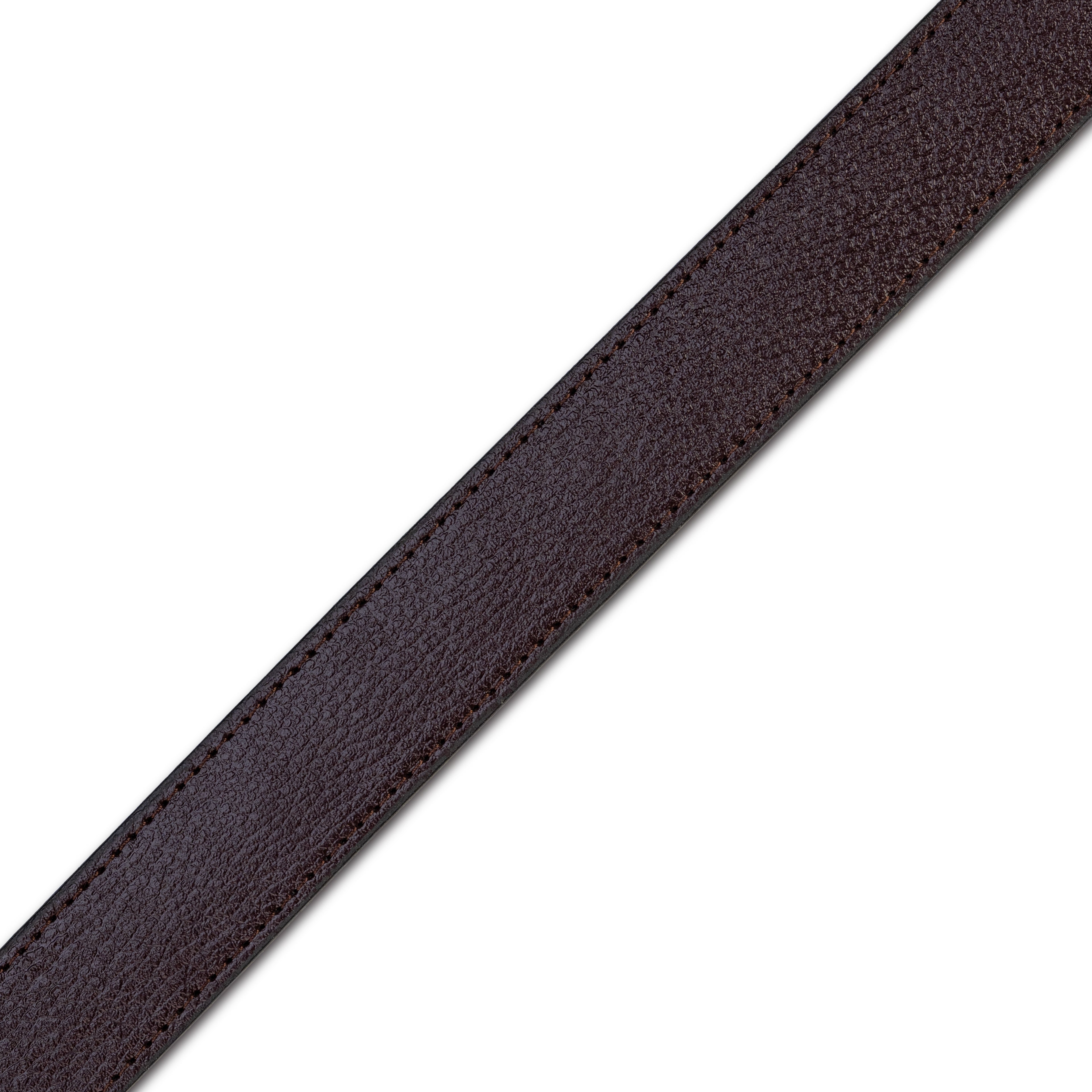 Dark Brown Leather Belt – Silver Buckle